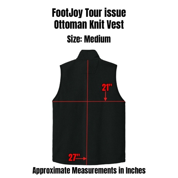 FootJoy Tour Issue Ottoman Knit Vest Mens Navy Blue Full Zip Athletic Fit - Picture 2 of 7